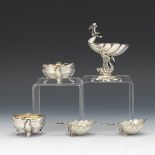 Five Silver Salt Cellars