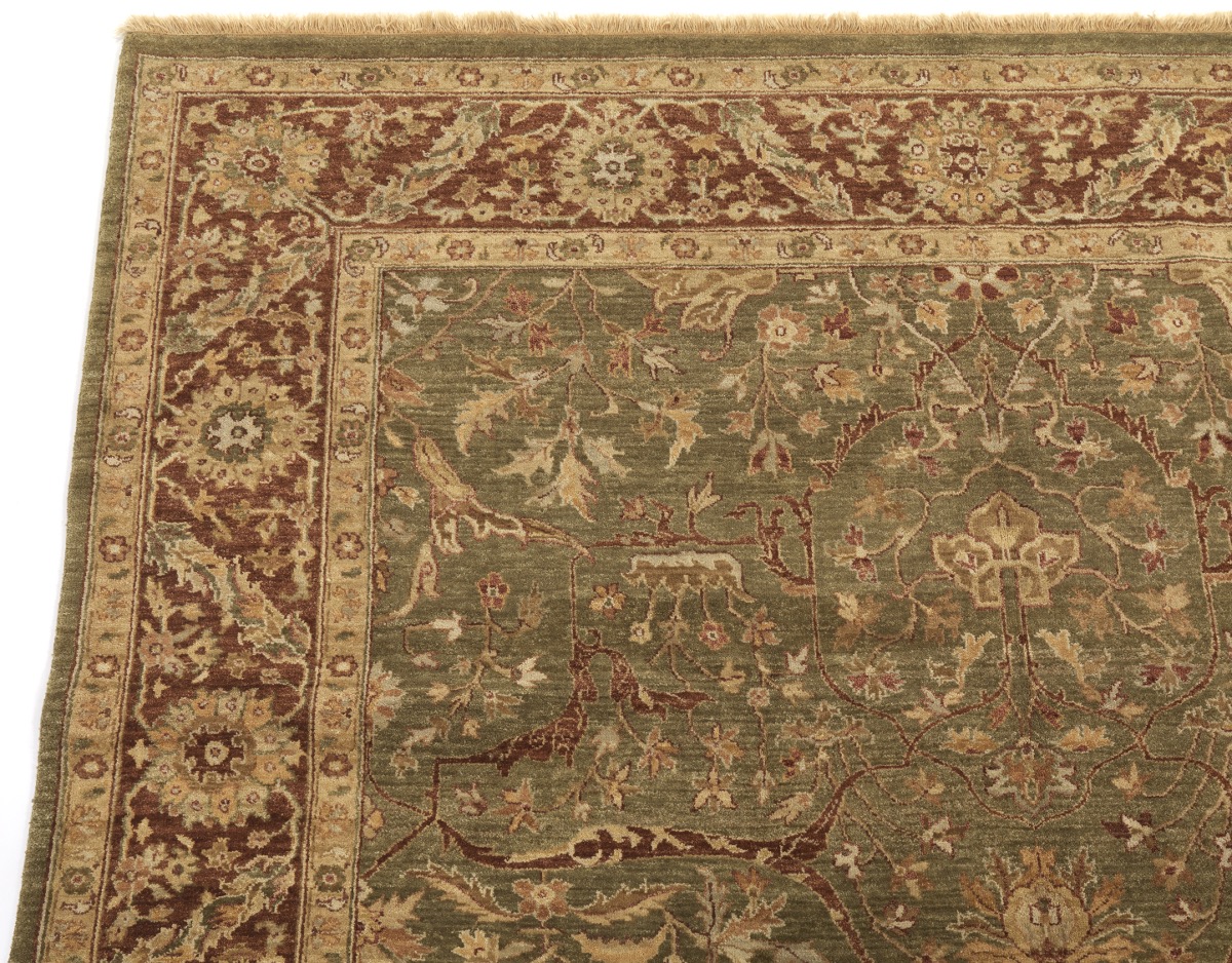 Very Fine Hand-Knotted Tabriz Olive Carpet - Image 4 of 5