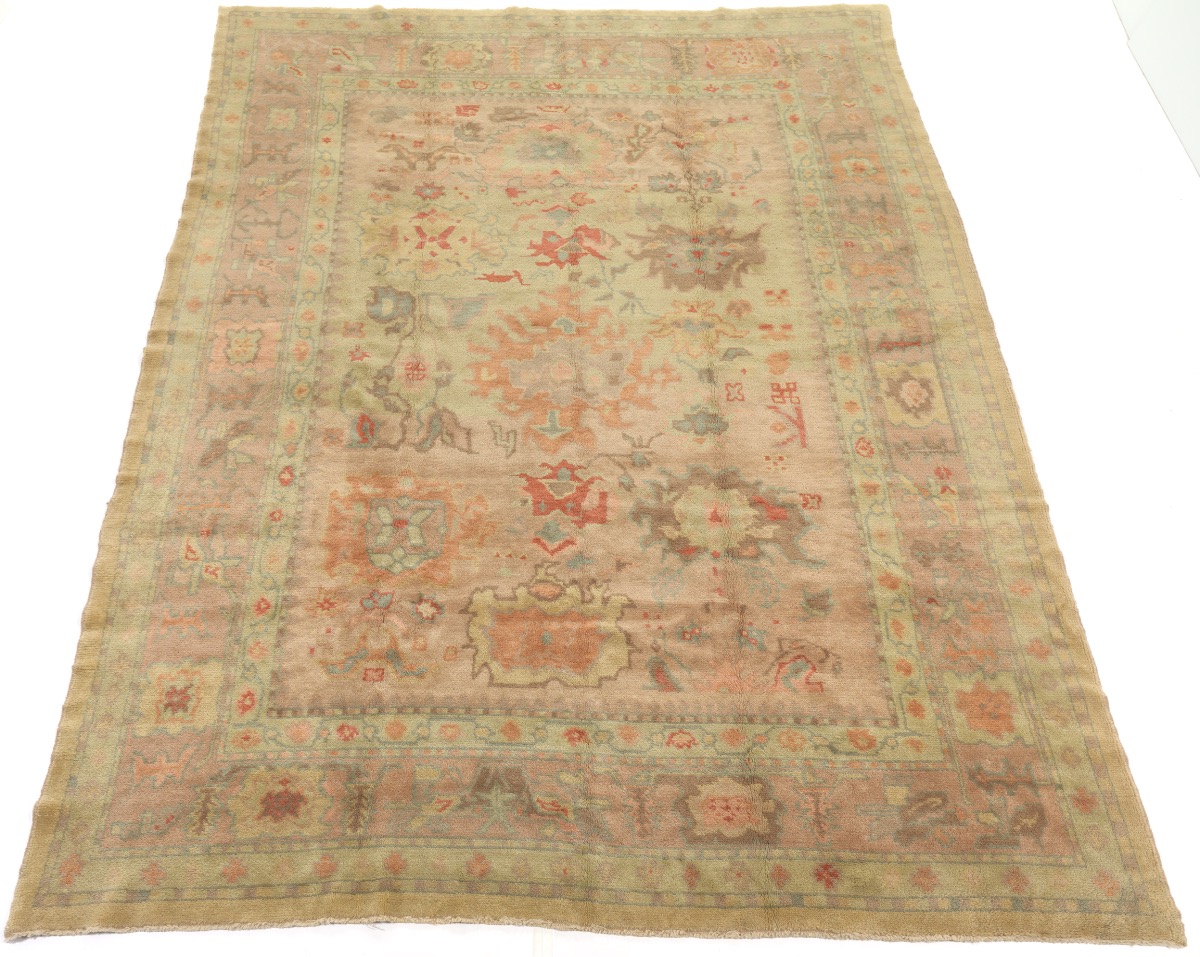 Very Fine Antique Hand-Knotted Oushak Carpet, ca. 1930's