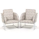 Pair of George Mergenov Lounge Chairs