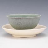 Chinese Porcelain Celadon Bowl and Dehua Porcelain Dish, ca. Late Ming/Early Qing Dynasty