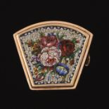 Victorian Micro-Mosaic Floral Brooch