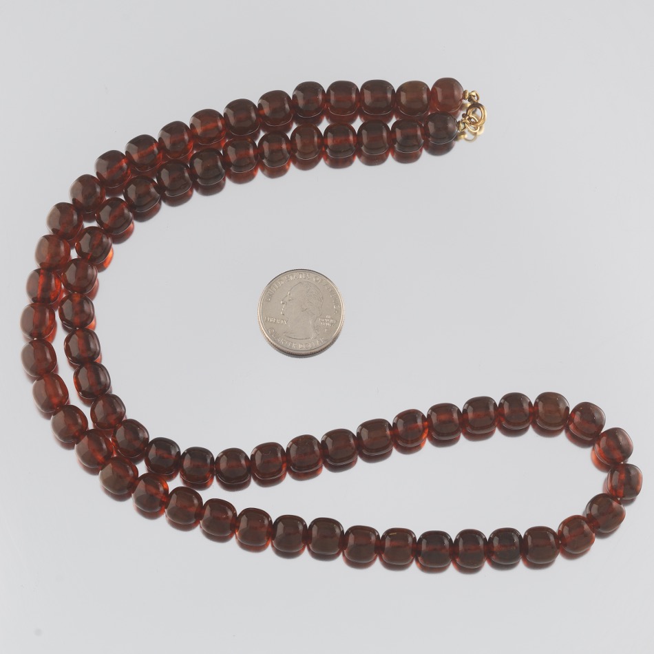 Vintage Amber Bead Necklace - Image 2 of 3