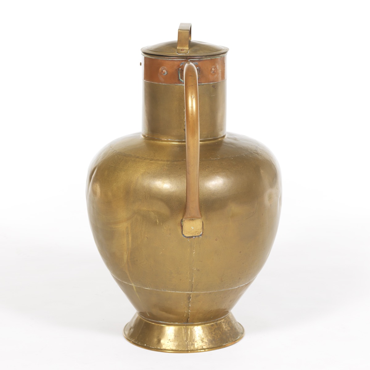 Large Brass and Copper Decorative Pitcher - Image 4 of 7