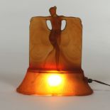 McKee Cast Glass "Danse de Lumiere" Boudoir Lamp