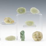 A Group of Seven Carved Jade Ornaments