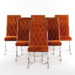 Milo Baughman for Howell Burd Chrome X Chairs, Set of 6
