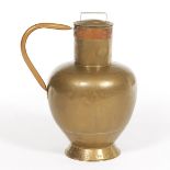 Large Brass and Copper Decorative Pitcher
