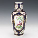 Blue Scale Royal Worcester Porcelain Vase, Exotic Birds after FranÃ§oise Joseph Aloncle (French, fl.