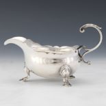 George III English Sterling Silver Sauce Boat, London, dated 1810