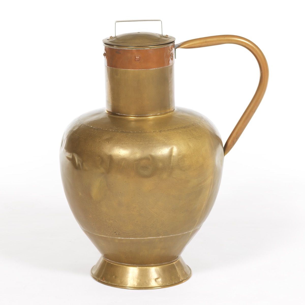 Large Brass and Copper Decorative Pitcher - Image 3 of 7