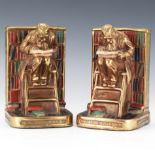 Scholar in a Library Pair of Bookends
