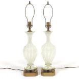 Pair of MCM Murano Glass Lamps