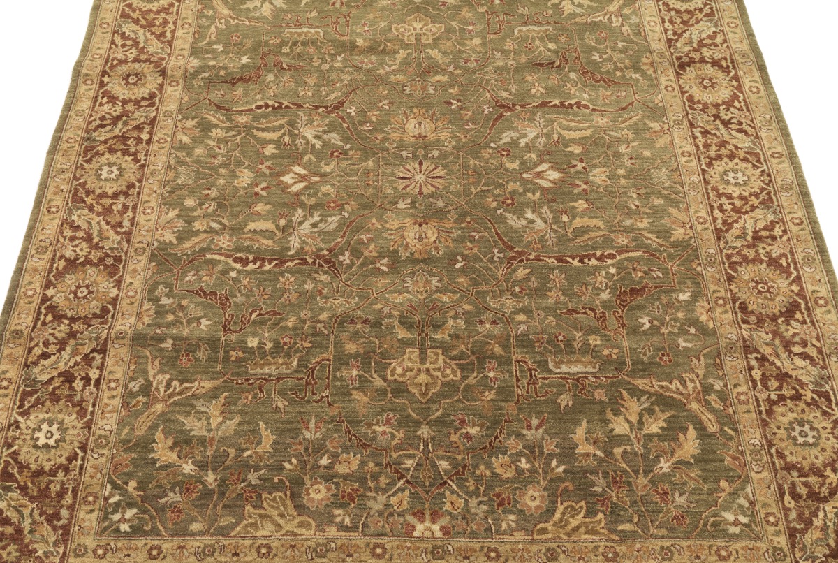 Very Fine Hand-Knotted Tabriz Olive Carpet - Image 2 of 5