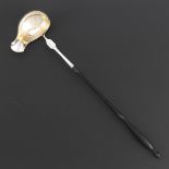 Silver Punch Ladle with Ebony and Carved Handle, dated 1827
