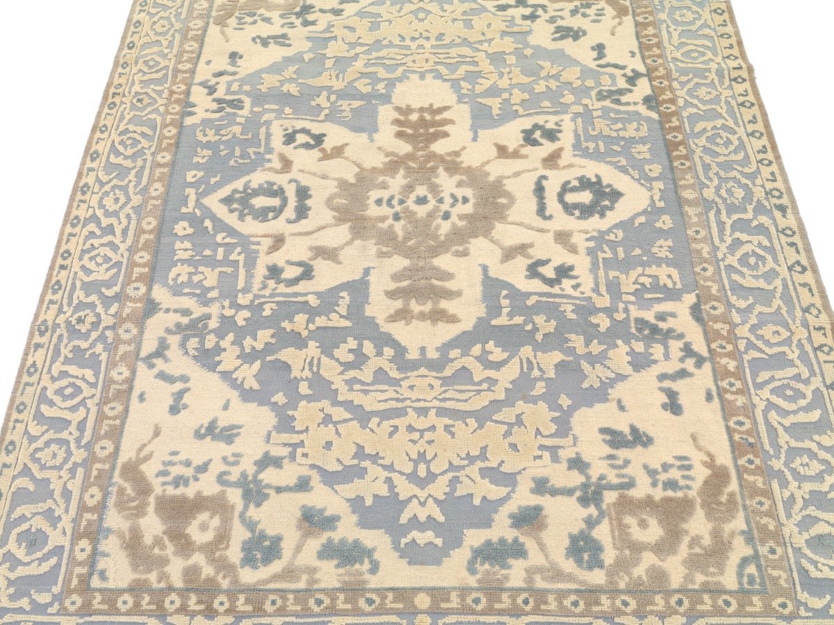 Fine Hand-Knotted Moroccan Design Sculpted Carpet - Image 2 of 5