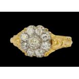 ANTIQUE DIAMOND CLUSTER RING