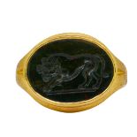 ANTIQUE HARDSTONE INTAGLIO RING