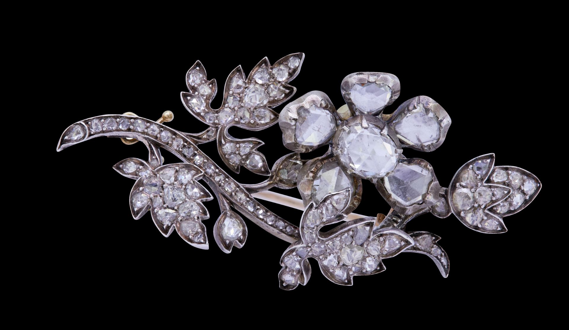 ANTIQUE DIAMOND BRANCH BROOCH