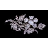 ANTIQUE DIAMOND BRANCH BROOCH