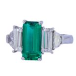 IMPORTANT EMERALD AND DIAMOND RING