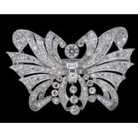 STYLIZED DIAMOND BUTERFLY BROOCH