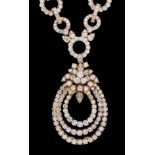 VAN CLEEF & ARPELS DIAMOND NECKLACE SET.