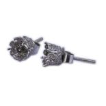 PAIR OF DIAMOND SET STUD EARRING MOUNTS