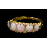 5-STONE OPAL AND DIAMOND RING