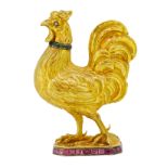 19th CENTURY GOLD ROOSTER SNUFFBOTTLE