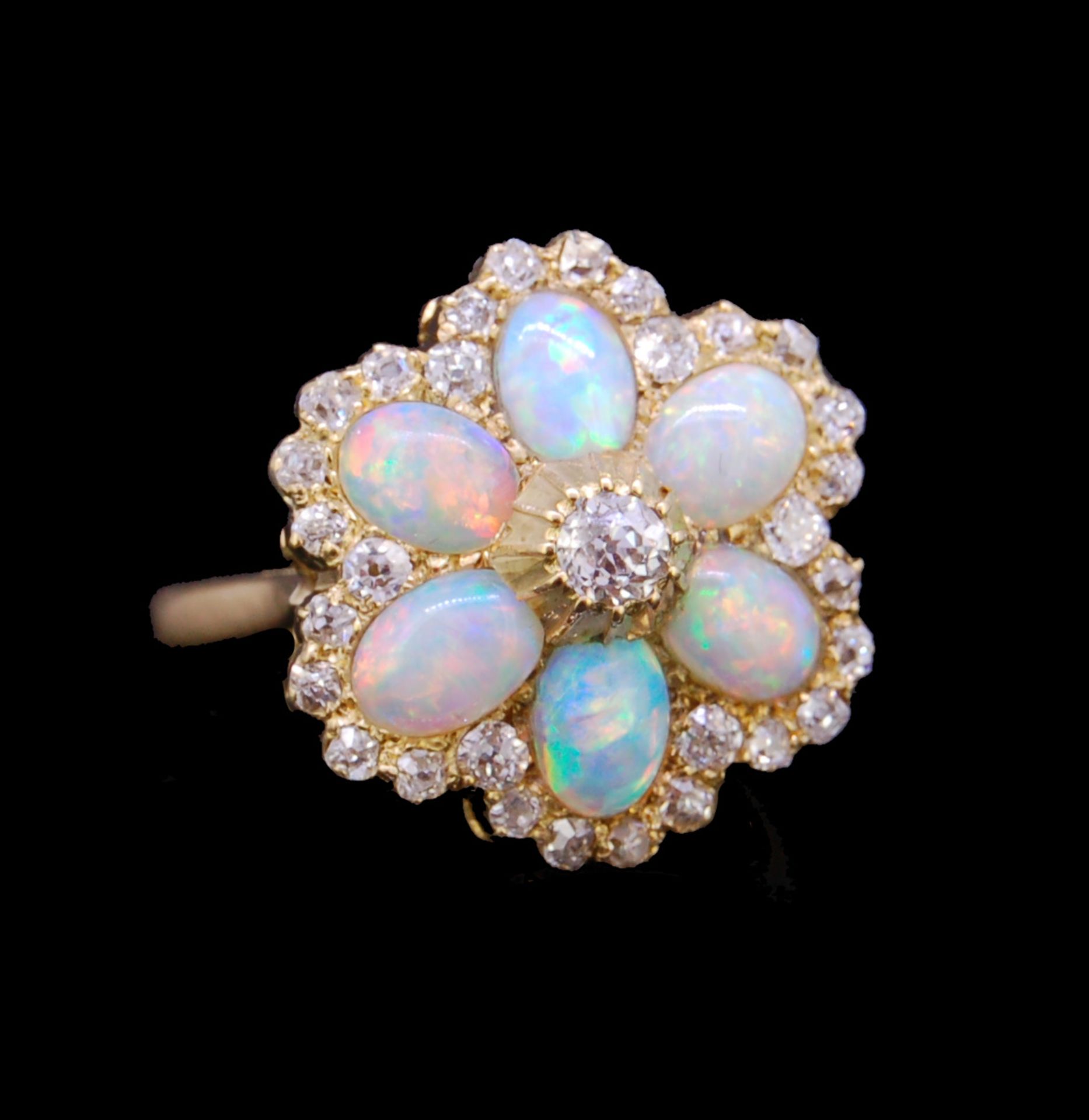 OPAL AND DIAMOND DRESS RING