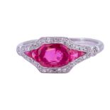 IMPORTANT RUBY AND DIAMOND DRESS RING