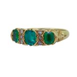 EMERALD AND DIAMOND RING