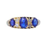 SAPPHIRE AND DIAMOND DRESS RING