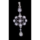 ANTIQUE DIAMOND DROP PENDANT