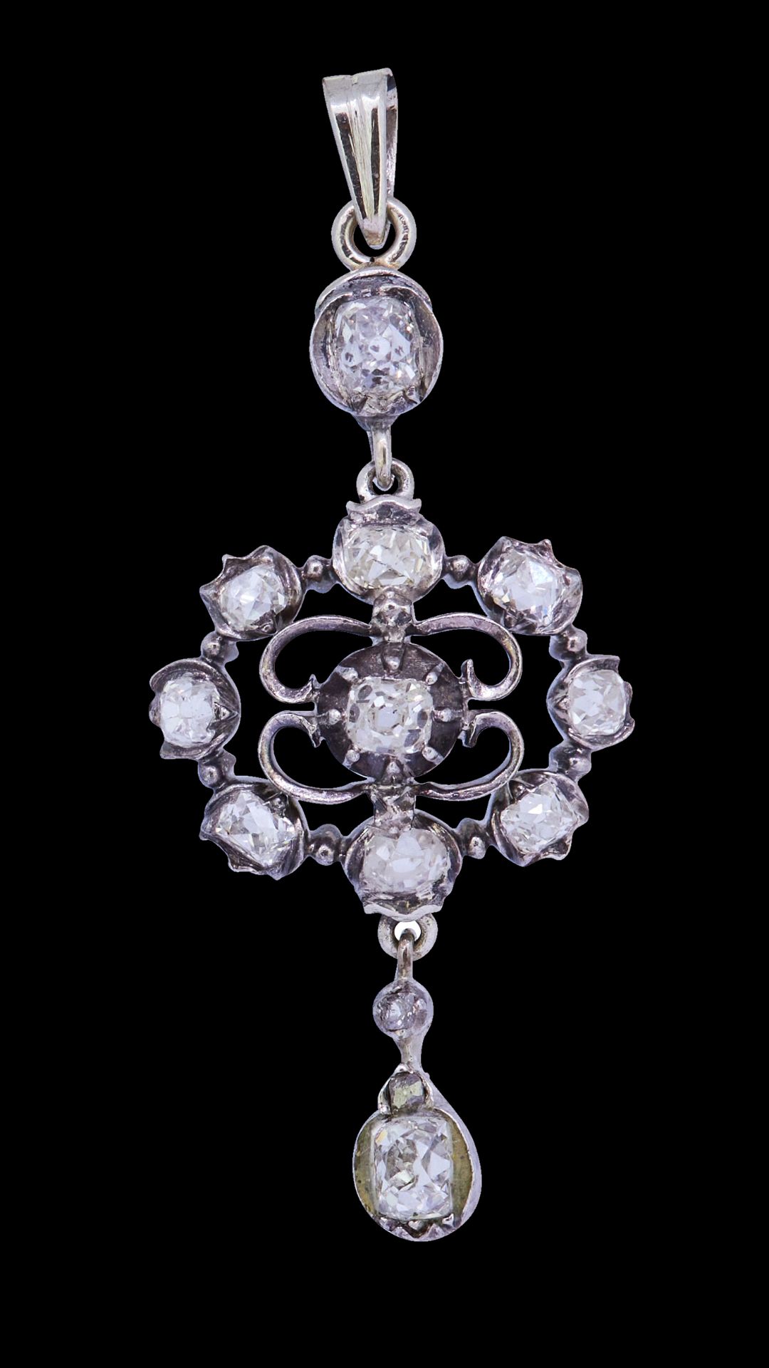 ANTIQUE DIAMOND DROP PENDANT