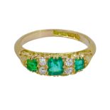 EMERALD AND DIAMOND RING