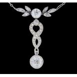 BELLE EPOQUE DIAMOND DROP PENDANT NECKLACE