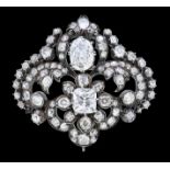 IMPORTANT ANTIQUE DIAMOND BROOCH