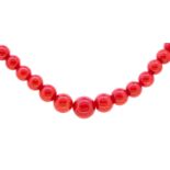 CORAL SINGLE STRAND NECKLACE
