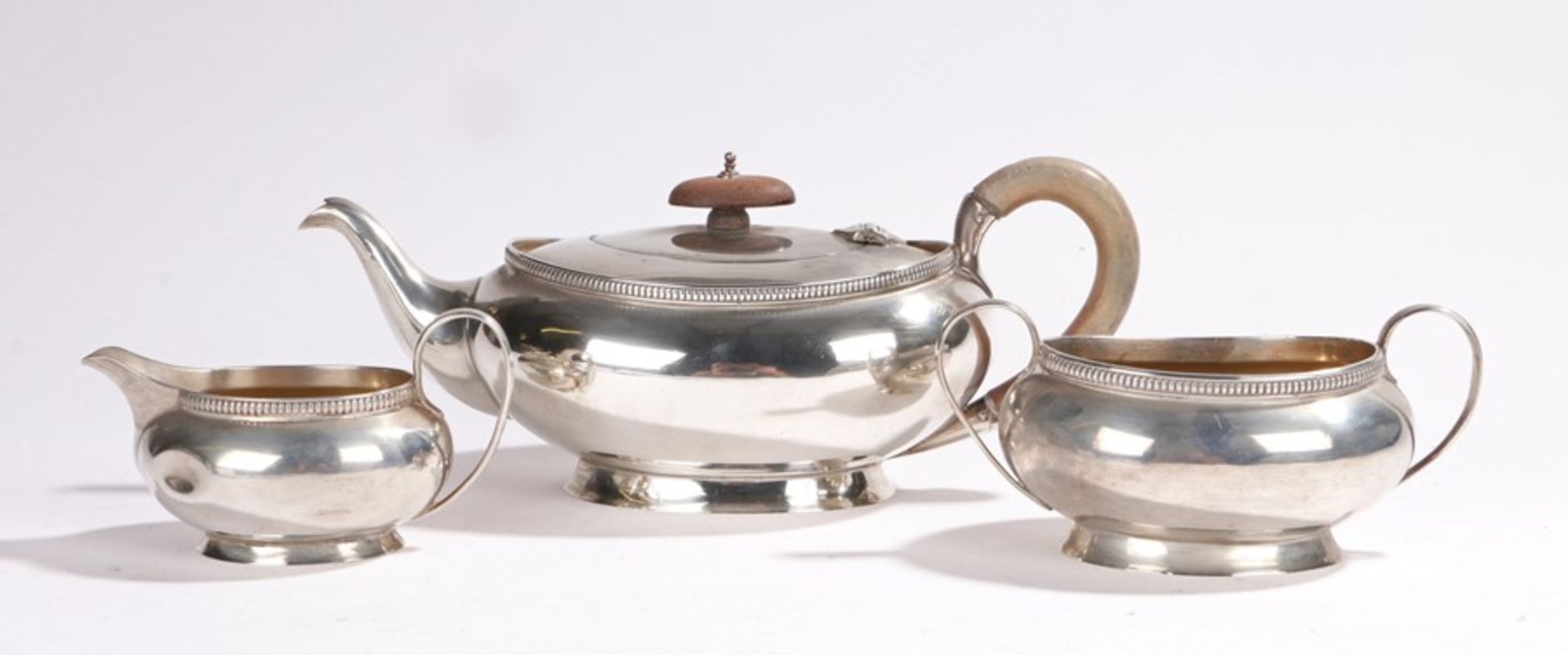 George V silver tea set, Birmingham 1932
