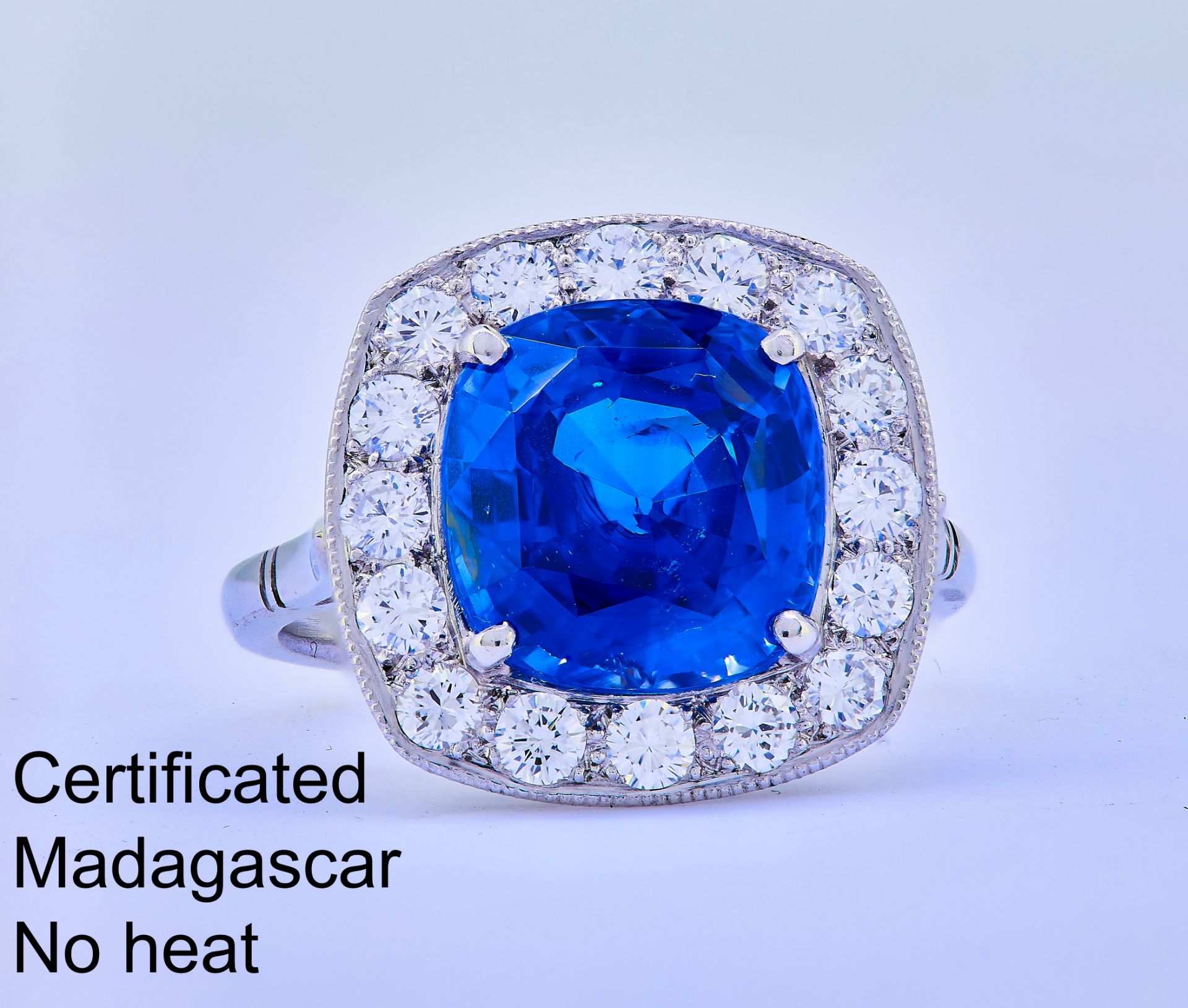 IMPORTANT BLUE SAPPHIRE AND DIAMOND RING