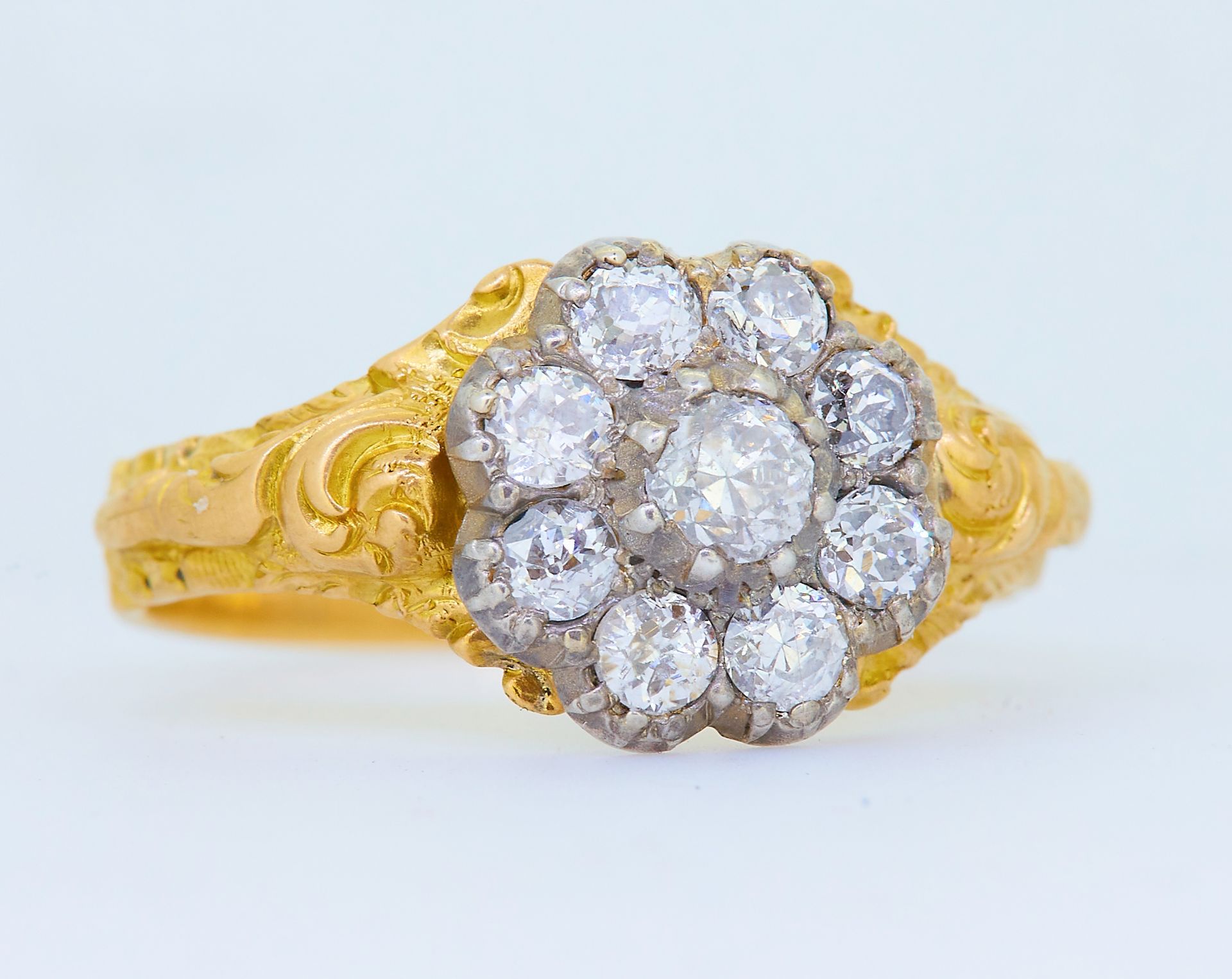 ANTIQUE DIAMOND CLUSTER RING