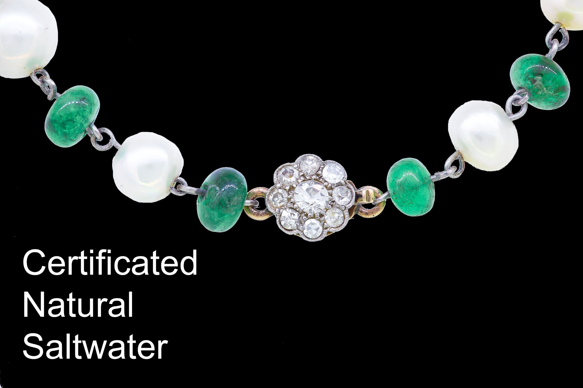 NATURAL PEARL AND EMERALD BRACELET