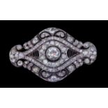 A BELLE EPOQUE DIAMOND OPENWORK BROOCH