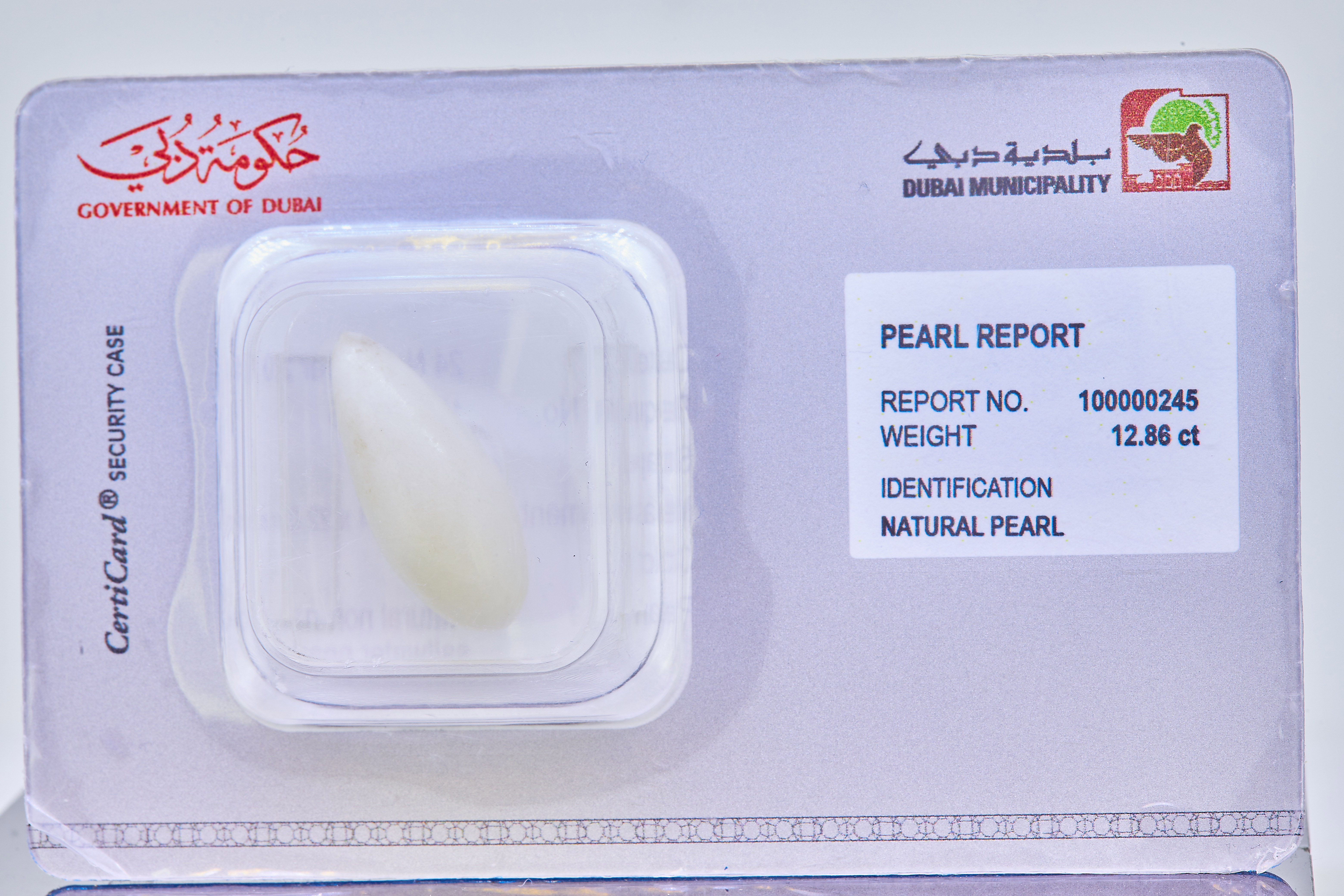 LOOSE CERTIFICATED NATURAL SALTWATER PEARL