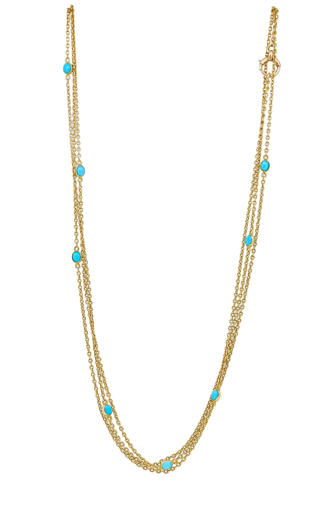 TURQUOISE SOUTOIRE NECKLACE - Image 2 of 2