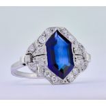 SAPPHIRE AND DIAMOND RING