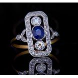 SAPPHIRE AND DIAMOND RING