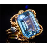 SYNTHETIC AQUAMARINE DRESS RING